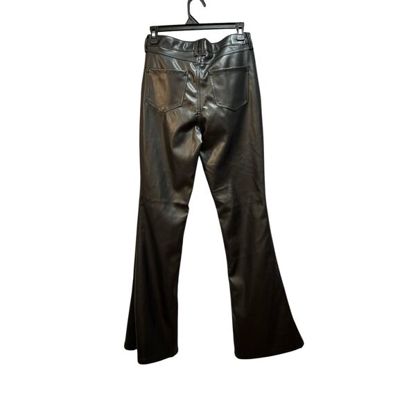 Dollhouse vegan leather high rise flare Jackie style women’s pants size 7/8 - Picture 2 of 12